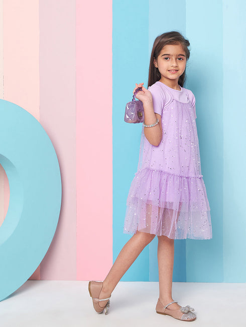 Girls Woollen A-Line Dress